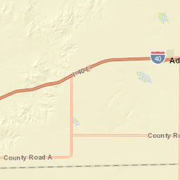 Interstate 40 Business Adrian TX Street Map