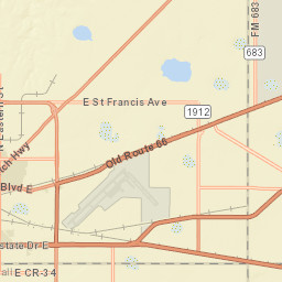 I- 40 Access Road & Interstate 40, Amarillo Street Map