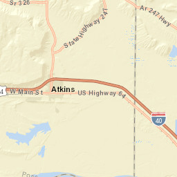 400-498 Lucky Landing Road Atkins AR Street Map