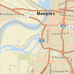 Interstate 40 Memphis TN 38103 America Street Map