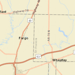 Interstate 40, Wheatley, AR 72392, America Street Map
