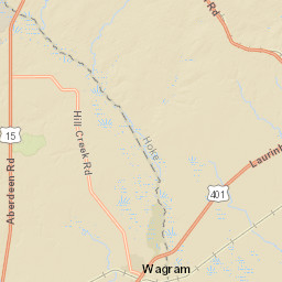 27700 Hill Creek Road, Wagram, NC 28396 Street Map