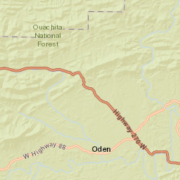 Ouachita National Forest 1075 Arkansas 88 Street Map