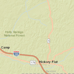 U.S. 78, Holly Springs National Forest Street Map