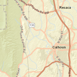 Georgia 3 Calhoun GA 30701 America Street Map