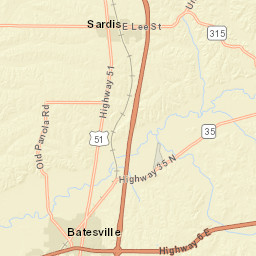 Interstate 55 Batesville MS 38606 Street Map
