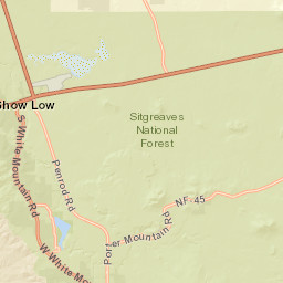 800-910 E Cooley St, Sitgreaves National Forest, Show Low, AZ Street Map