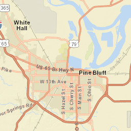 101-299 West Piney Road, Pine Bluff, AR Street Map