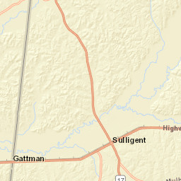 Highway 17, Sulligent, AL 35586, USA Street Map