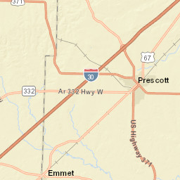 Emmet Highway, Prescott, AR 71857 Street Map
