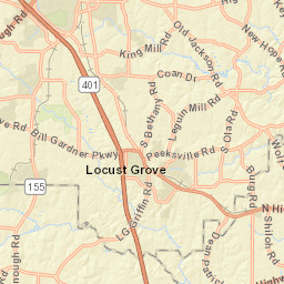 Locust Grove, GA, USA Street Map