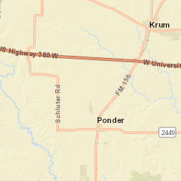 101-117 East Bailey Street, Ponder, TX Street Map