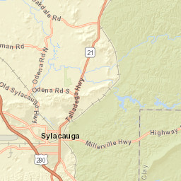 2600-2866 Odena Road North, Sylacauga Street Map