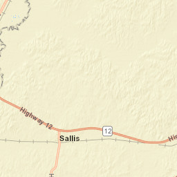 Mississippi 12, Sallis, MS 39160, USA Street Map
