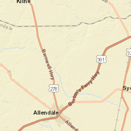 Buford's Bridge Highway, Fairfax, SC Street Map