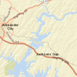 1629 Ole Mann Road, Alexander City, AL Street Map