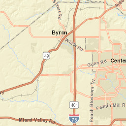 Interstate 75 Byron GA 31008 Street Map