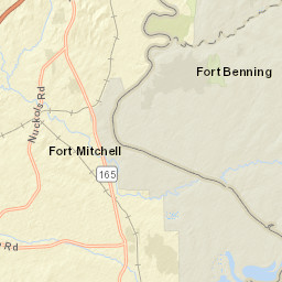 Fort Mitchell, AL 36856, USA Street Map