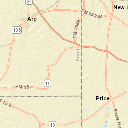 Farm to Market 15, Troup, TX 75789 Street Map