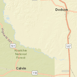 Highway 1232, Kisatchie National Forest Supervisor's Office,  Street Map