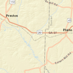 100-234 North Bond Street, Plains, GA Street Map