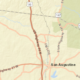South Ayish Street, San Augustine, TX  Street Map