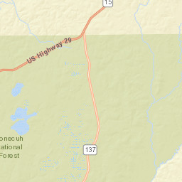 Highway 137, Conecuh National Forest, Andalusia Street Map