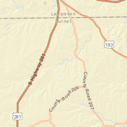 U.S. 281, Lampasas, TX 76550, USA Street Map