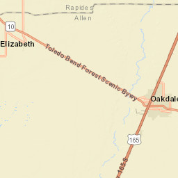 Highway 10, Oakdale, LA 71463, USA Street Map