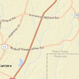 3282-3346 MS-53 Poplarville MS Street Map