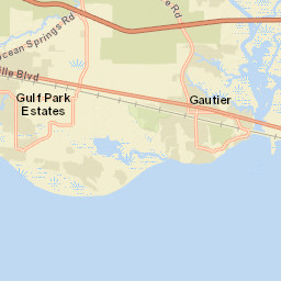 3612 Ridgecrest Drive, Gautier, MS Street Map