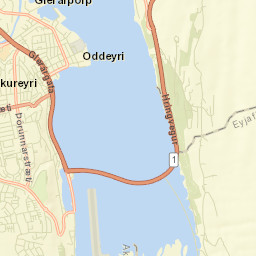 Akureyri Street Map