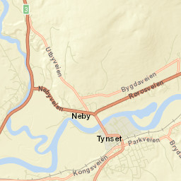 Tynset Street Map