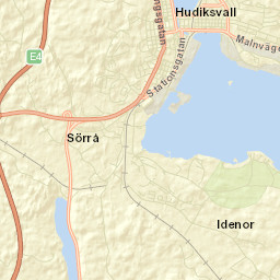 Hudiksvall Street Map
