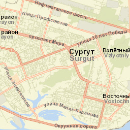 Surgut Street Map
