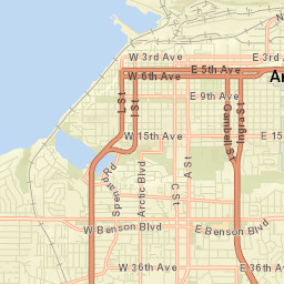 Turnagain Heights Alaska Street Map