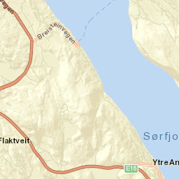 Ytre Arna Street Map
