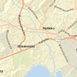 Halikko Street Map