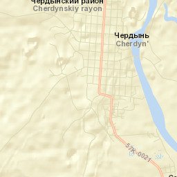 Cherdyn’ Street Map