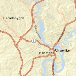 Hønefoss Street Map