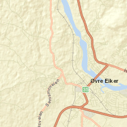 Øvre Eiker Street Map