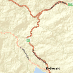 Kviteseid Street Map