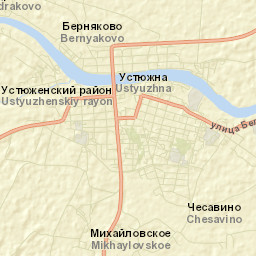 Ustyuzhna Street Map