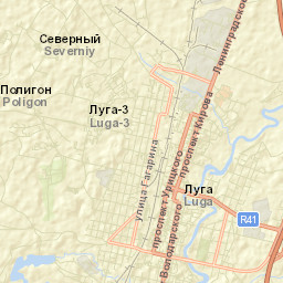 Luga Street Map