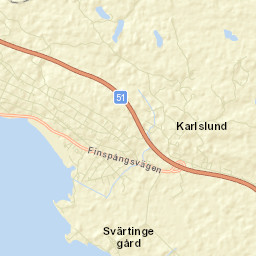 Svärtinge Street Map