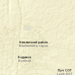 Kodinsk Street Map