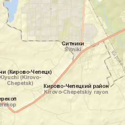 Kirovo-Chepetskiy Rayon Street Map