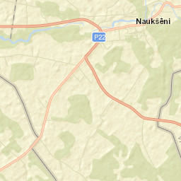Naukšēni Street Map