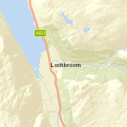 A835, Garve, Highland IV23, UK Street Map