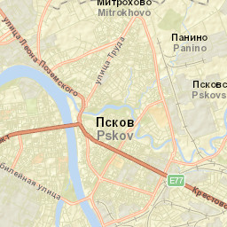 Pskov Street Map